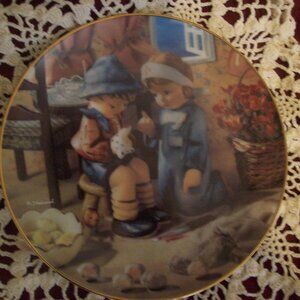 Danbury Mint -M J Hummel Tender Loving Care -Little Companions Collectors Plate